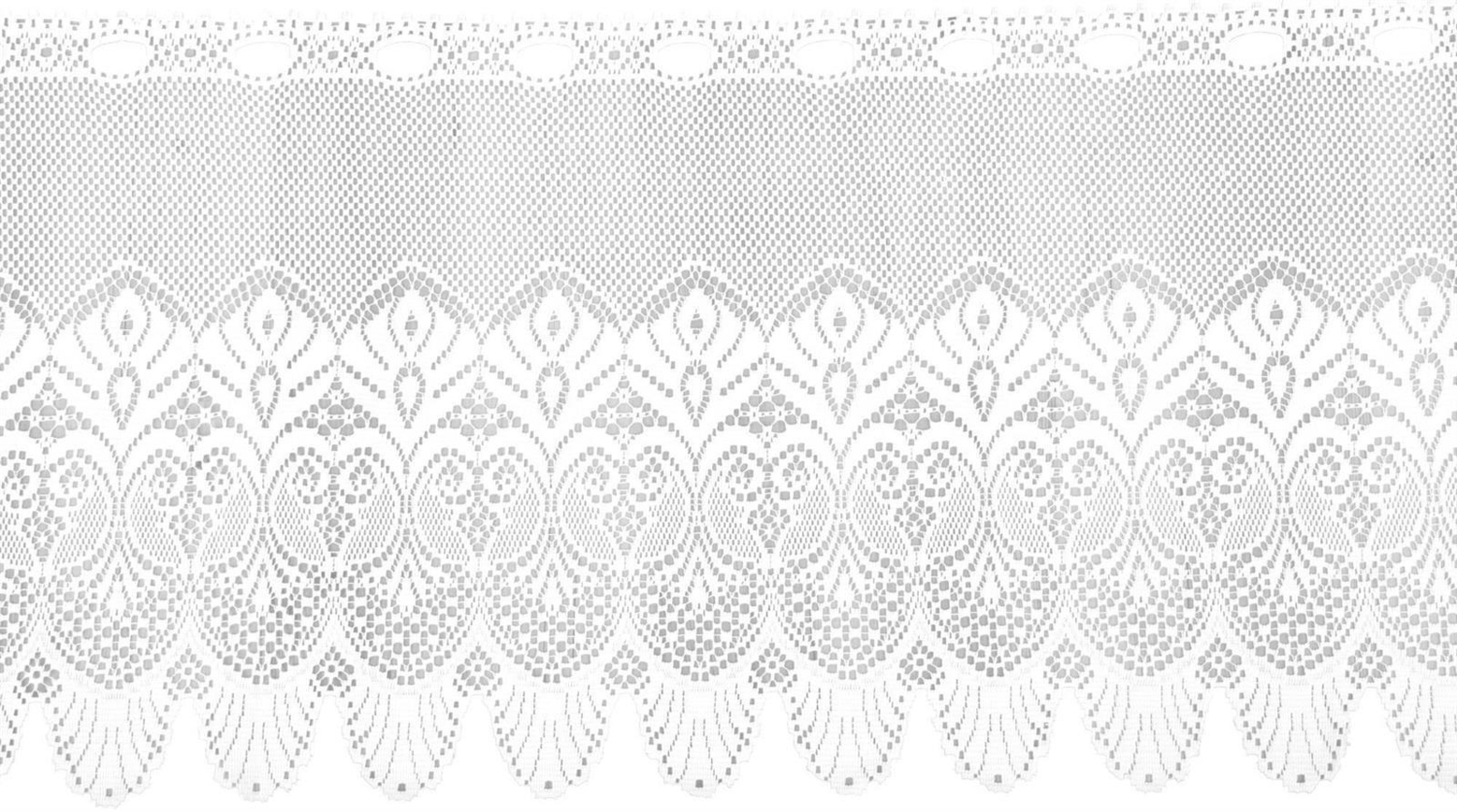 Bistrogardine Jacquard in weiß 160x45cm (BxL) mit Stangendurchzug Design Clara Bild 1