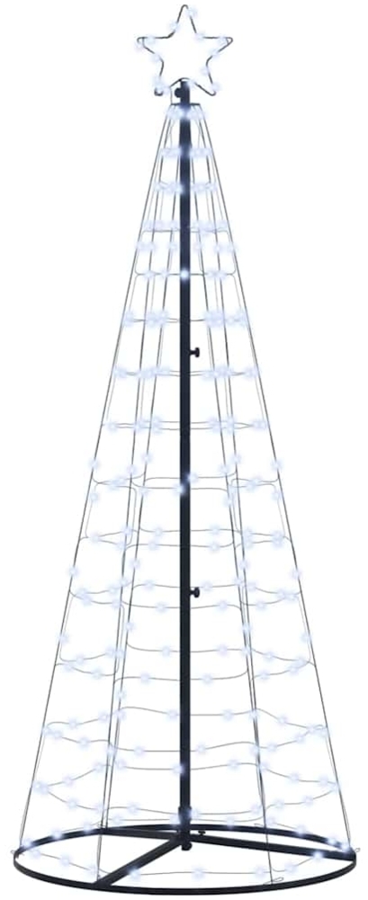 vidaXL LED-Weihnachtsbaum mit 390 LEDs Kaltweiß 250 cm Eisen 42018758 Bild 1