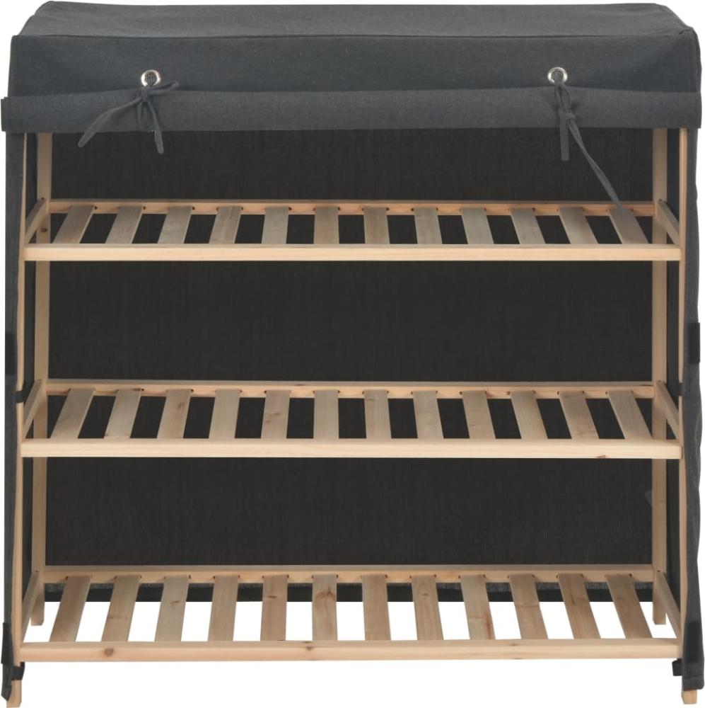 vidaXL Schuhschrank mit Abdeckung Grau 79 x 40 x 80 cm Stoff 248195 Bild 1