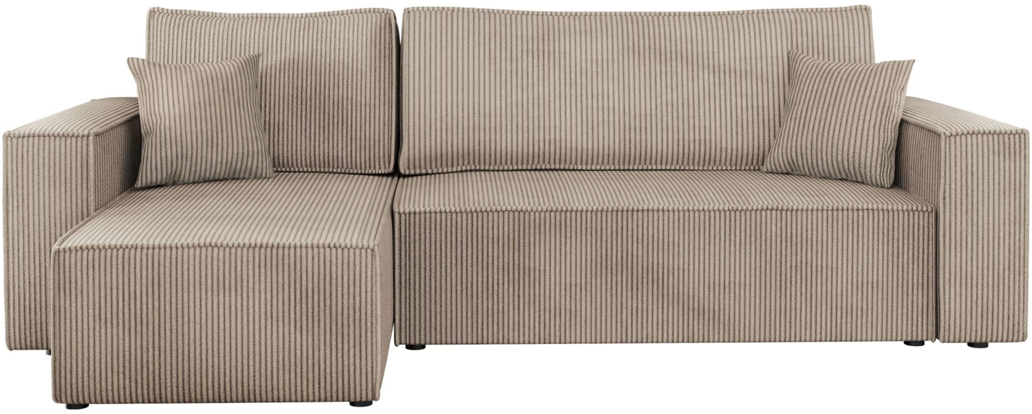 'Kobaro' Ecksofa, Cord, Farbe: Poso 02, 82 x 244 x 145 cm Bild 1