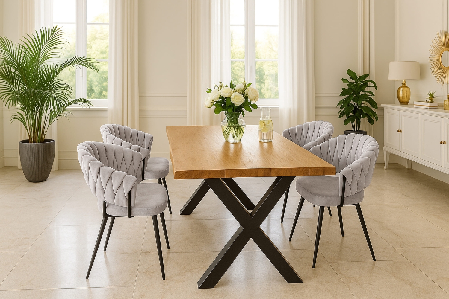 LC Home Essgruppe Nancy Remy 5tlg. Esstisch Bild 1