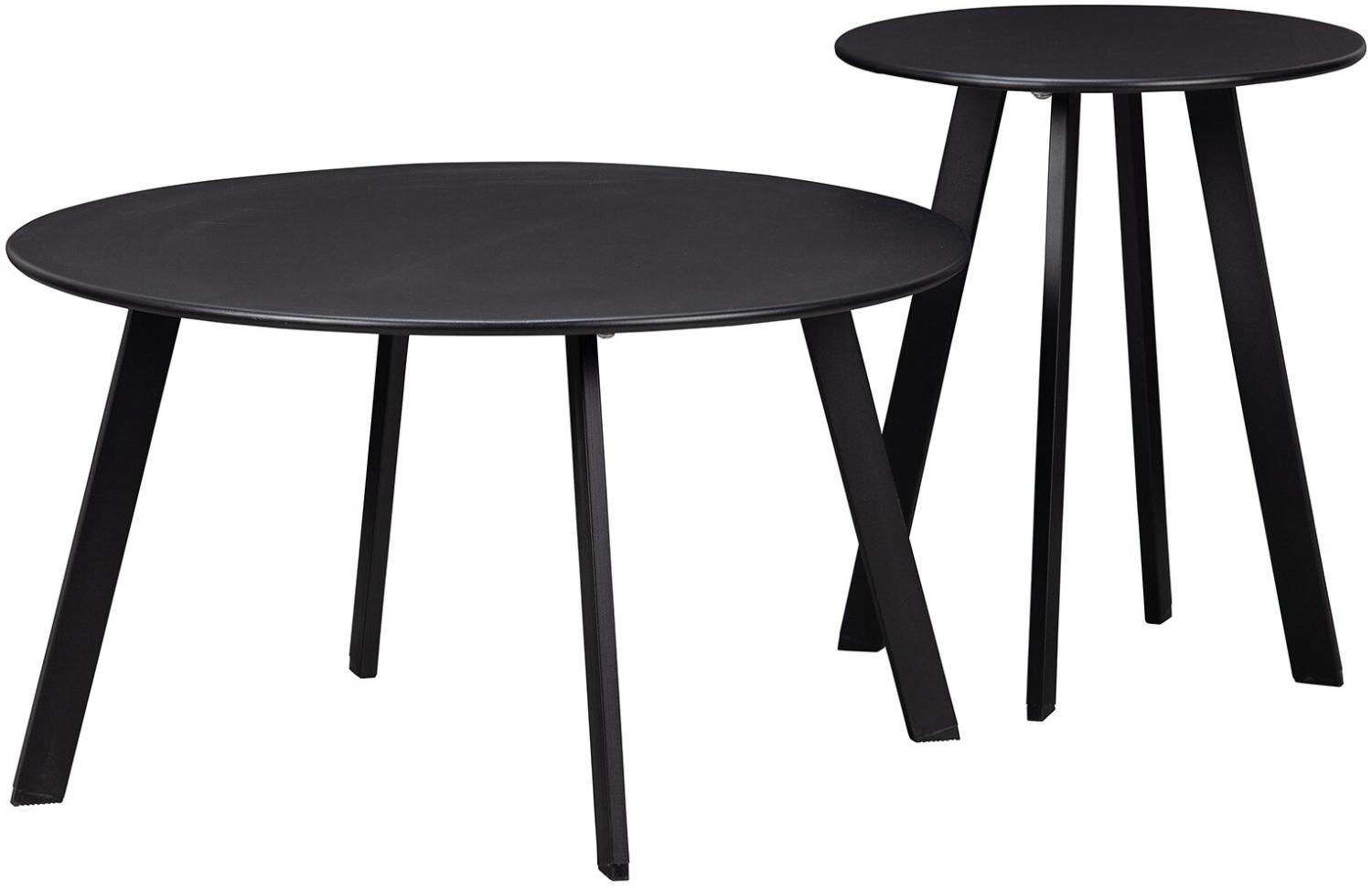 Couchtisch/Beistelltisch Fer aus Metall, Schwarz, 70 cm Bild 1