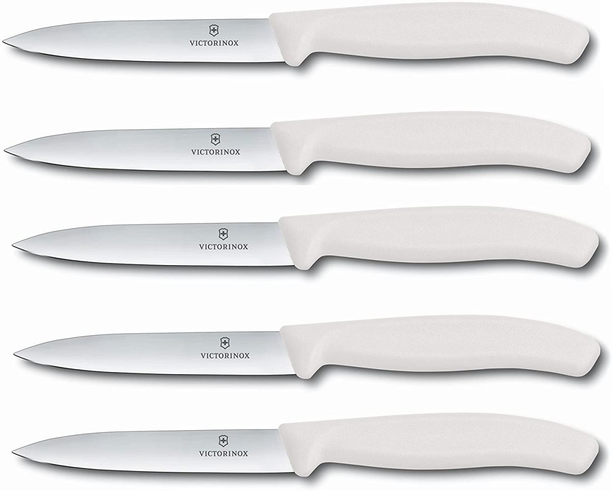 Victorinox | Swiss Classic Gemüsemesser | 10 cm Klinge | 5er Set | ideal für präzise Schnitte | ergonomischer Griff | langlebig und vielseitig Bild 1