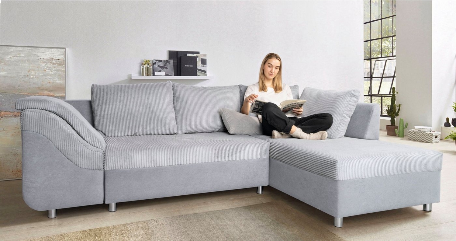 COLLECTION AB Ecksofa Sally L-Form, mit und ohne Bettfunktion, inklusive loser Rücken- und Zierkissen Bild 1