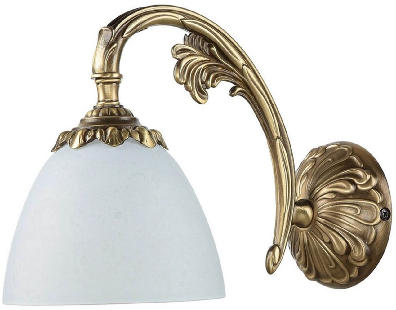 Licht-Erlebnisse Wandleuchte BEATRICE, ohne Leuchtmittel, Wandlampe Wohnzimmer massives Messing Glas E14 Jugendstil Premium Bild 1