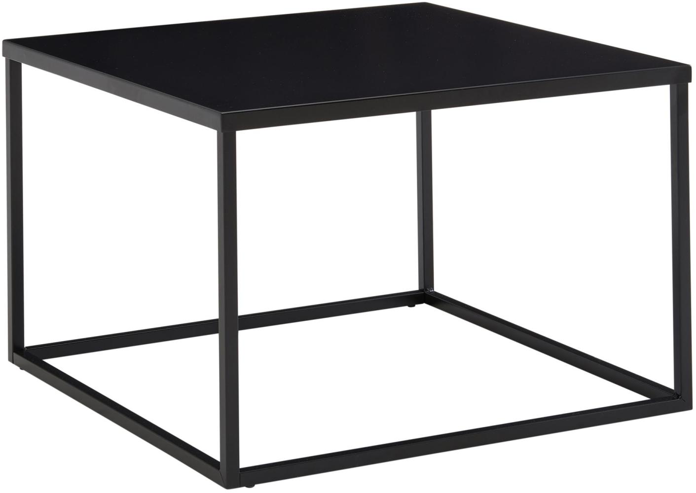 Couchtisch 60x60x40 cm Metall Wohnzimmertisch Industrial Schwarz | Sofatisch Quadratisch | Loungetisch Kaffeetisch Stahl | Beistelltisch Quadratisch Bild 1