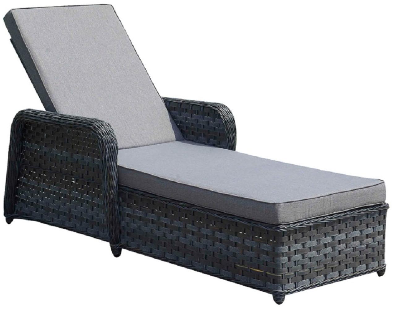 Luxus Premium Gartenliege Sonnenliege Gartenmöbel Polyrattan Relaxliege Bild 1