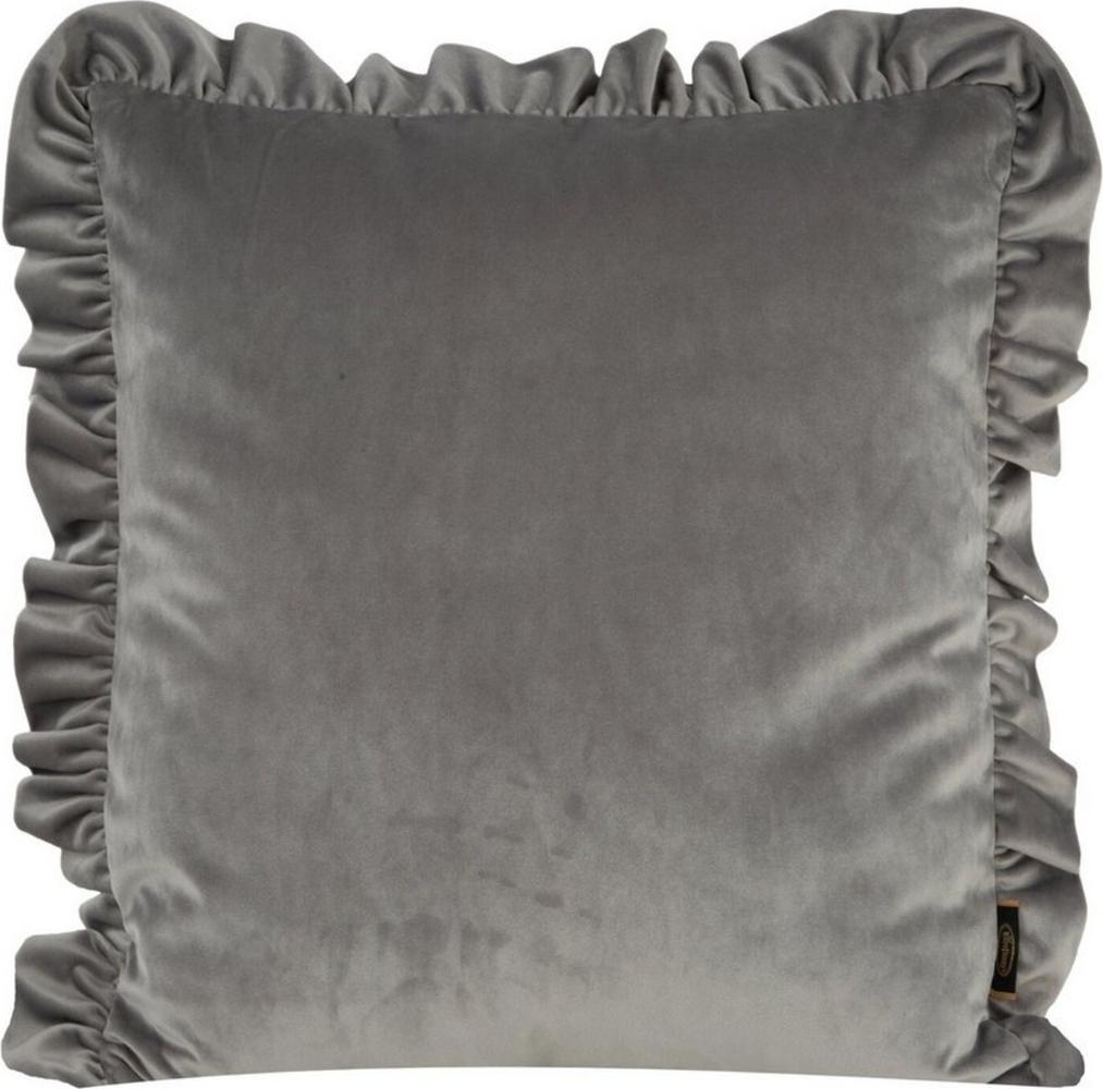 Eurofirany Kissenbezüge VELVET mit Rüsche, Dekokissen Weiche Kissenhülle Dekorative Sofakissen Bild 1