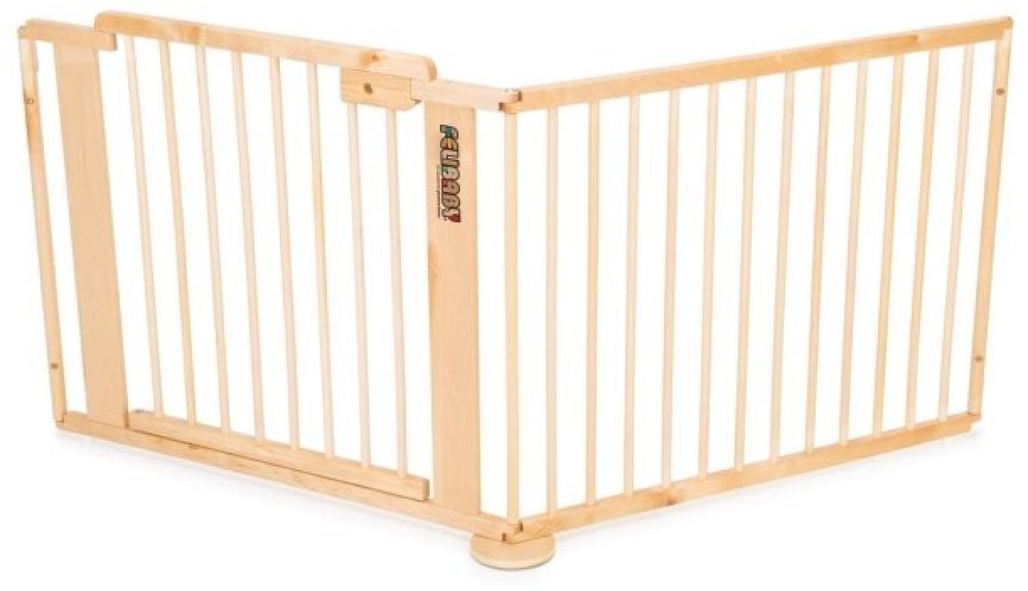 Felibaby 'ONE4all' 1+1 extra breites Tür-/ Treppenschutzgitter aus Massivholz, natur Bild 1