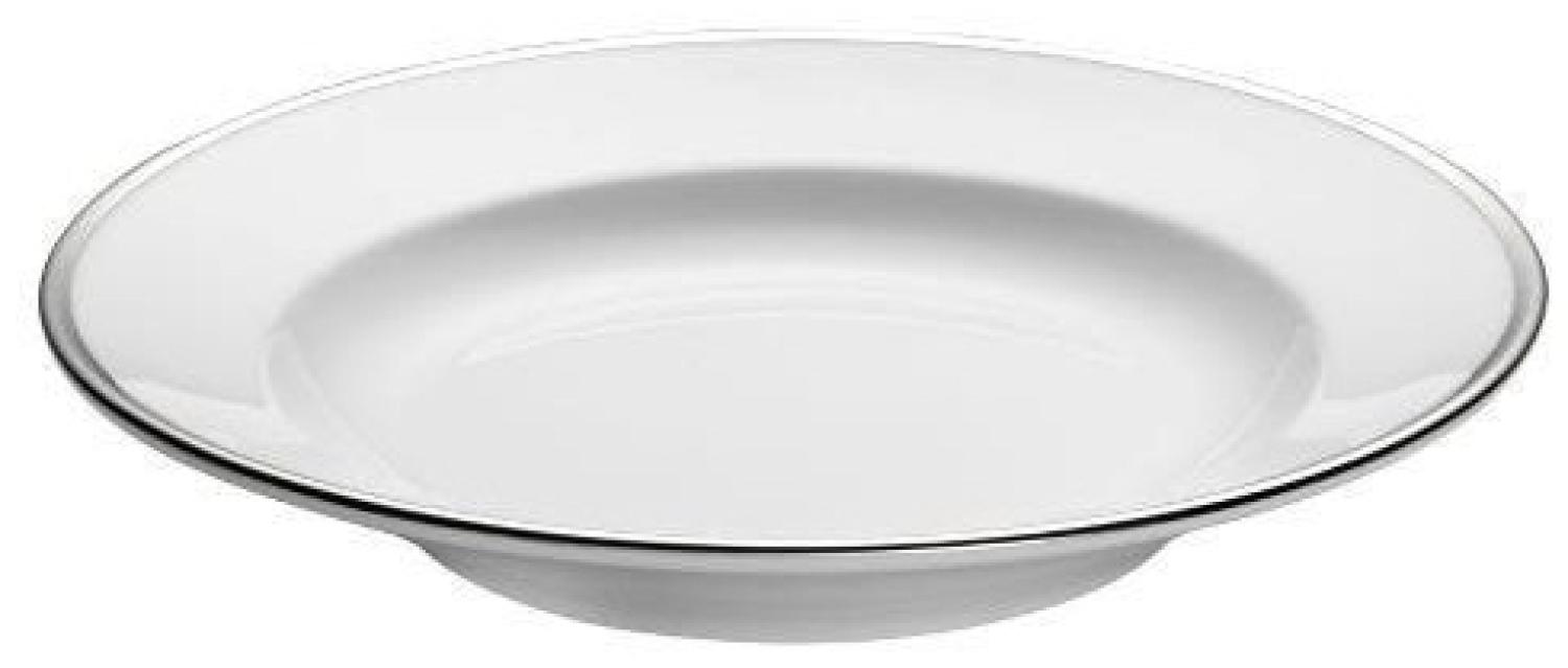 Pillivuyt Bistro Plate deep Dia 23 cm White/Silver Bild 1