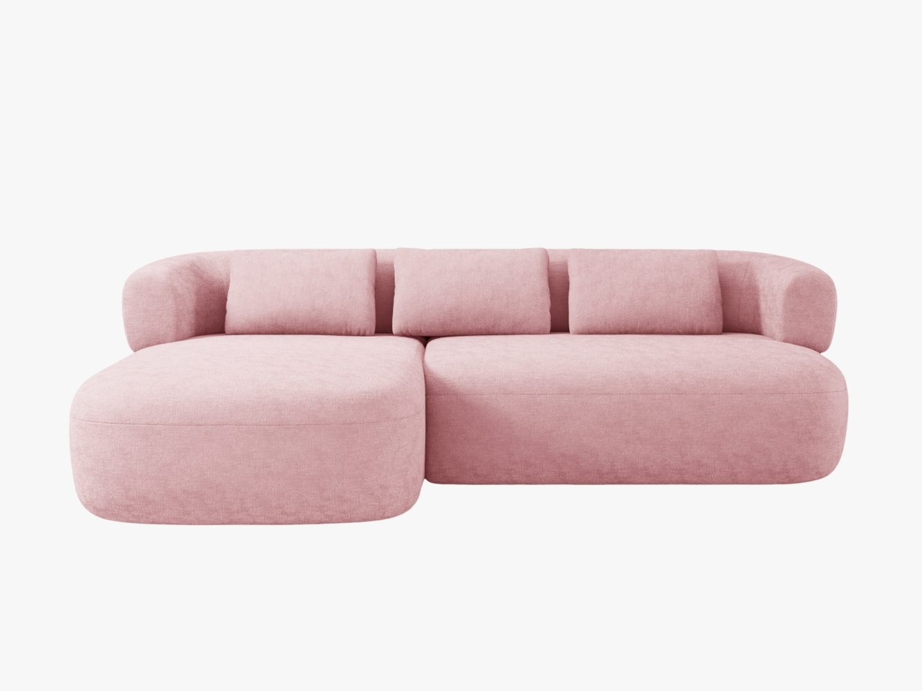 Micadoni 5-Sitzer Ecksofa Jenny Links Chenille Perfect Harmony Rosa Bild 1