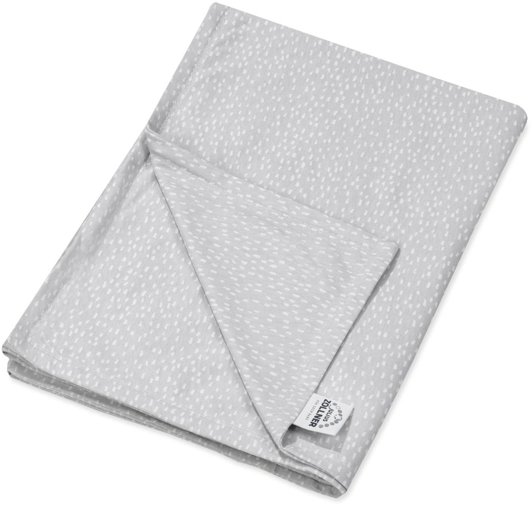 Zöllner Decke Jersey Tiny Squares grey Bild 1