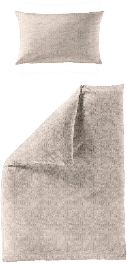 BIERBAUM Bettwäsche 4134, Seersucker, 2 teilig, Premium Mako-Satin Seersucker, 100 % Baumwolle, bügelfrei Bild 1