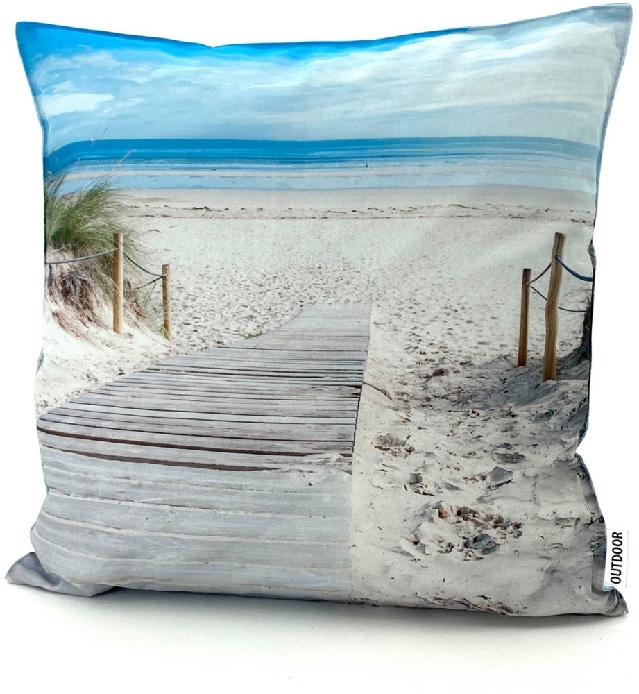 heimtexland Dekokissen Outdoorkissen 45x45 Outdoor Garten Deko Kissen, Lotus Effekt, schmutz- und wasserabweisend, inkl. Füllung Bild 1