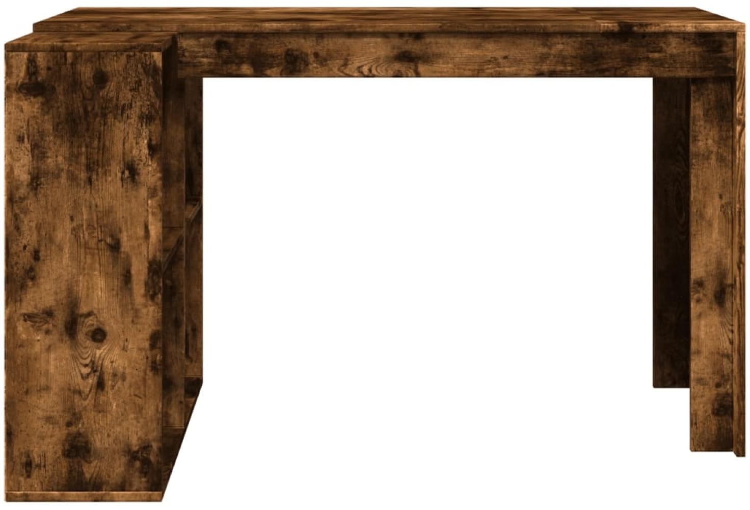 vidaXL Schreibtisch Räuchereiche 123,5x73,5x75 cm Holzwerkstoff 847986 Bild 1