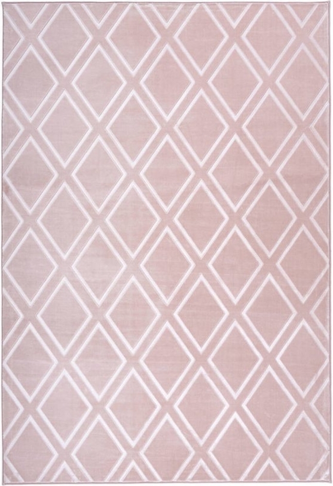 Qiyano Teppich Kurzflorteppich Sebuleni 100 Rosa 80 x 150 cm, rechteckig, Höhe: 0.7 mm Bild 1