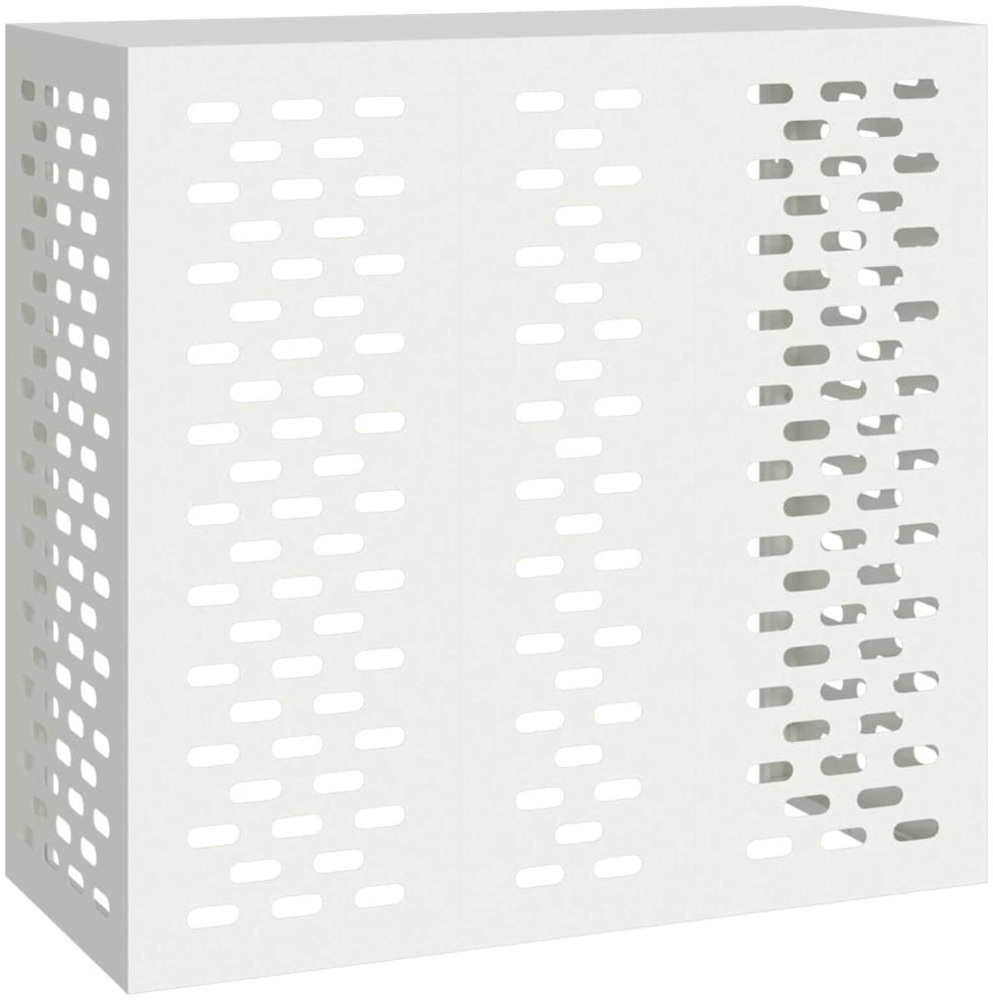 vidaXL Klimaanlagenabdeckung Weiß 110 x 50 x 105 cm Stahl 865912 Bild 1