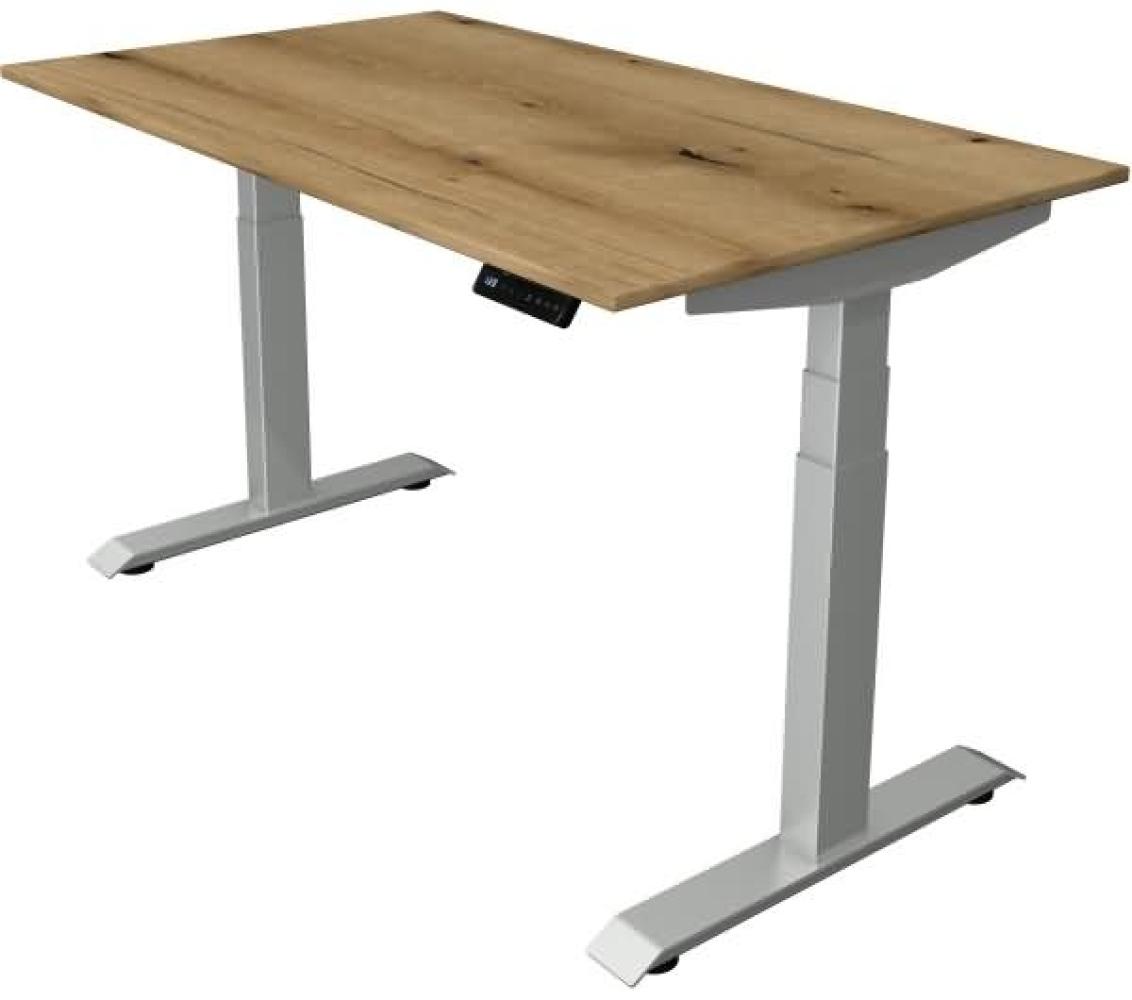 Kerkmann Schreibtisch Sitz-Stehtisch Move 4 silber 140x80x64-129cm elektr. höhenverstellbar asteiche Bild 1