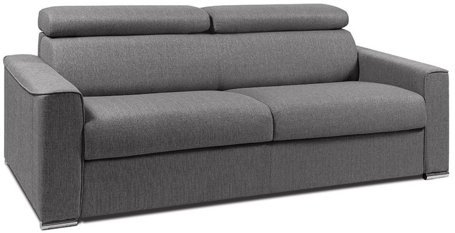 Schlafsofa 4-Sitzer Stoff VIZIR - Grau - Liegefläche: 160 cm - Matratzenhöhe: 18 cm Bild 1