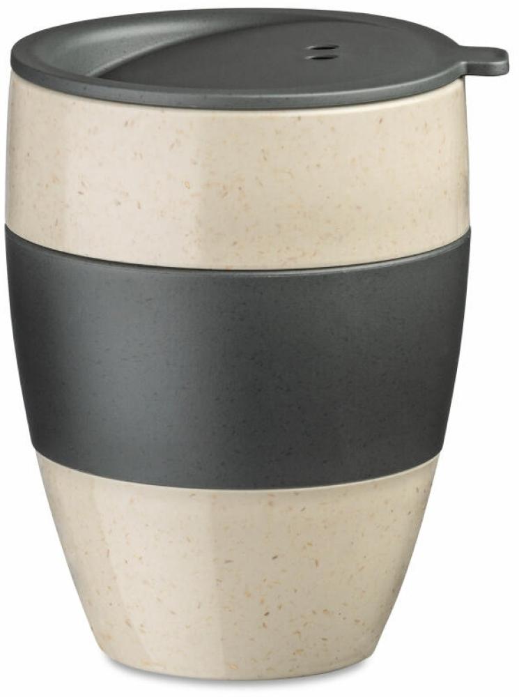 Koziol Thermobecher Aroma To Go 2. 0, Isolierbecher, Biozirkulärer Kunststoff, Nature Desert Sand / Nature Ash Grey, 400 ml, 7589278 Bild 1