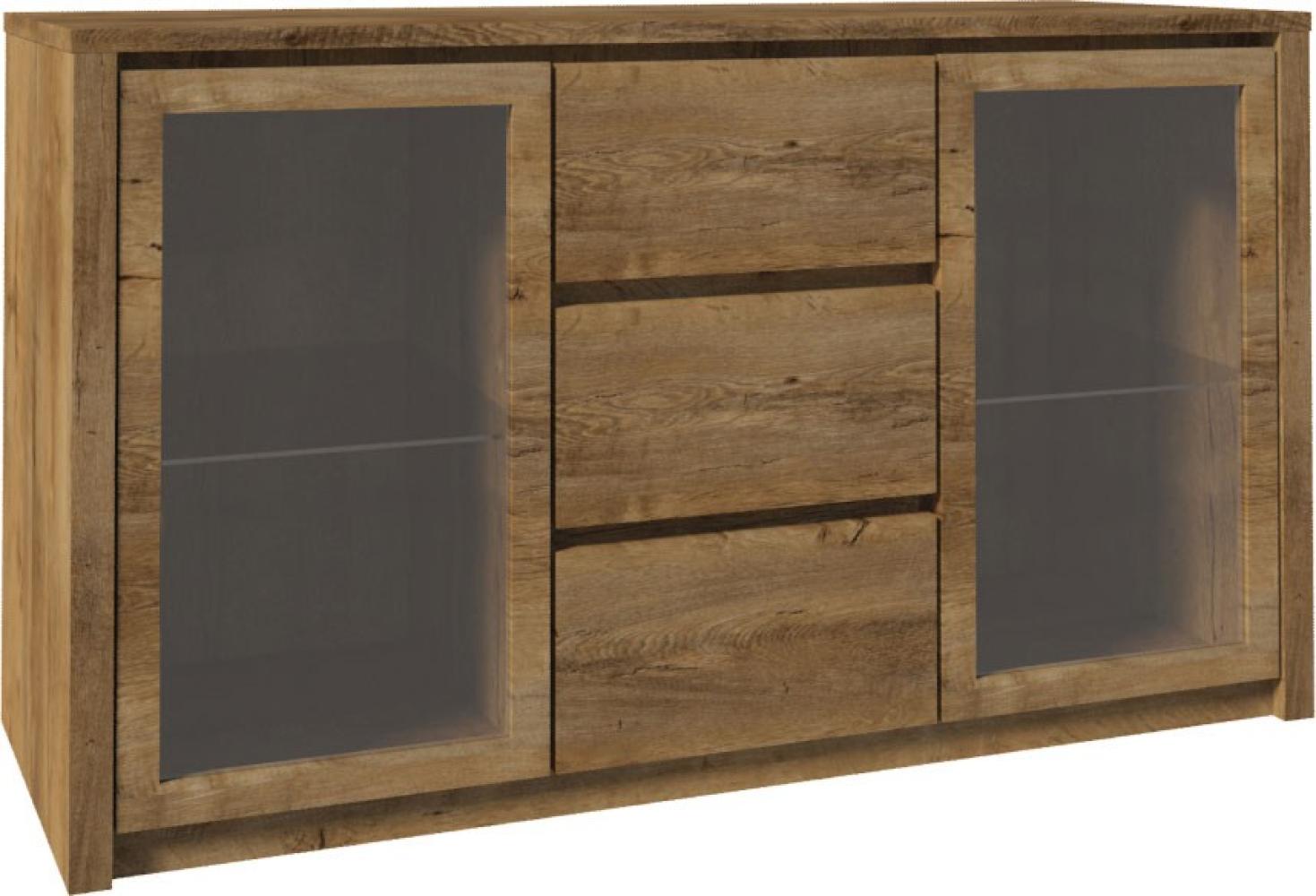 Kommode Montana Sideboard Anrichte 140cm eiche lefkas grifflos Bild 1