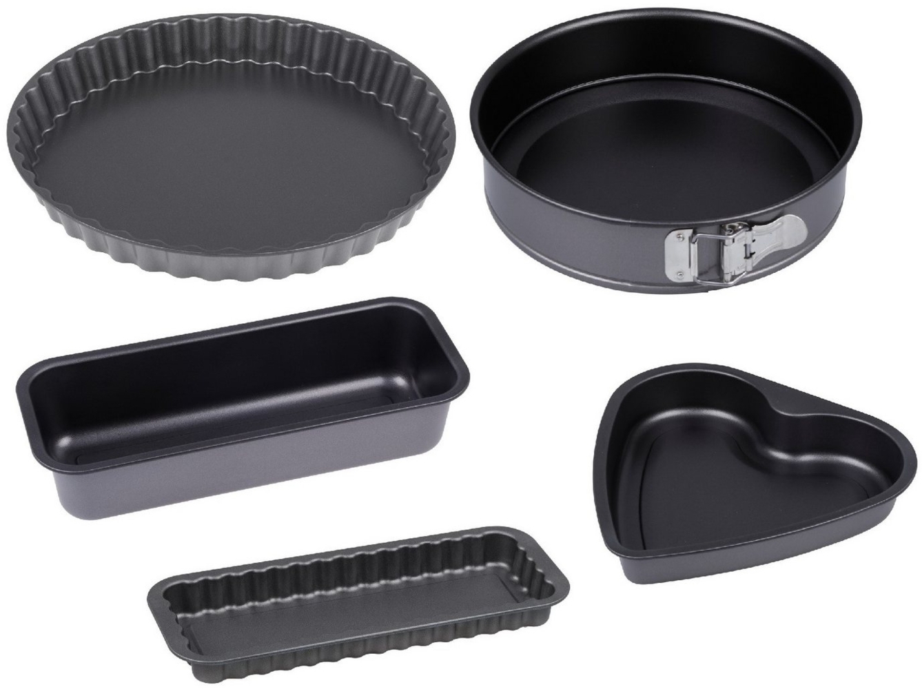 CHG Brotbackform 5-tlg. Backformen-Set Kuchenfomen, (Brot- und Kuchenbackform Backset 5-tlg), ILAG Special 2-Schicht antihaftbeschichtet Bild 1