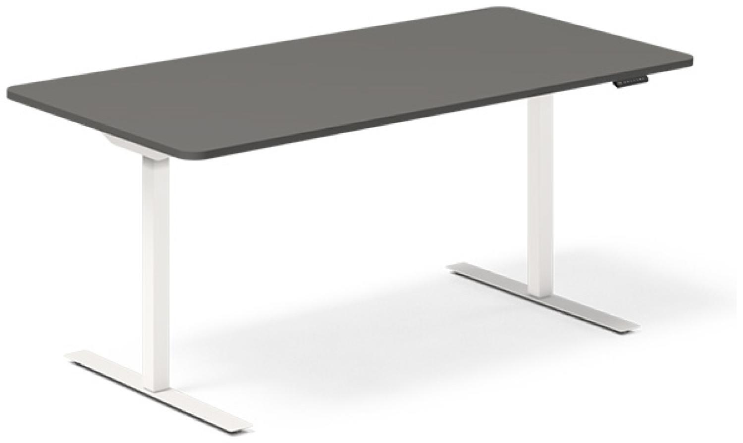 Hebe-/Senktisch DNA Anthrazit 1600x800 mm 2-Fuß/weiß Bild 1