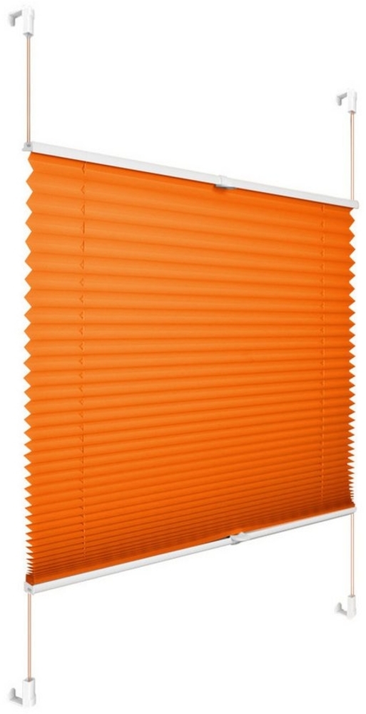 OUBO Plissee ohne Bohren Klemmfix, Sichtschutz und Sonnenschutz, Lichtdurchlässig Rollo für Fenster & Tür, Klemmfix, mitgelieferten, verstellbaren Klemmträger Bild 1