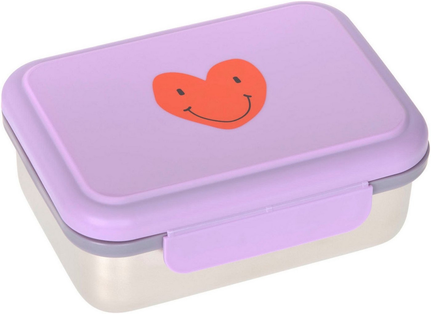 LÄSSIG Lunchbox Little Gang, Heart lilac, Edelstahl, Polyprophylen (PP), Silikon, (1-tlg) Bild 1