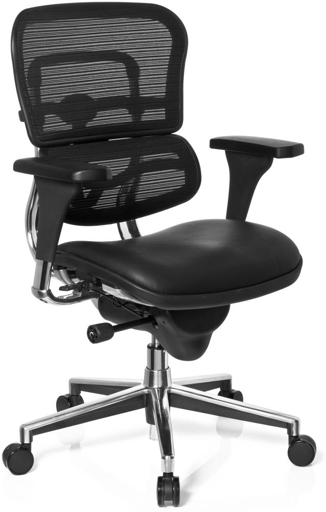 hjh OFFICE Luxus Chefsessel ERGOHUMAN BASE Leder schwarz Bild 1