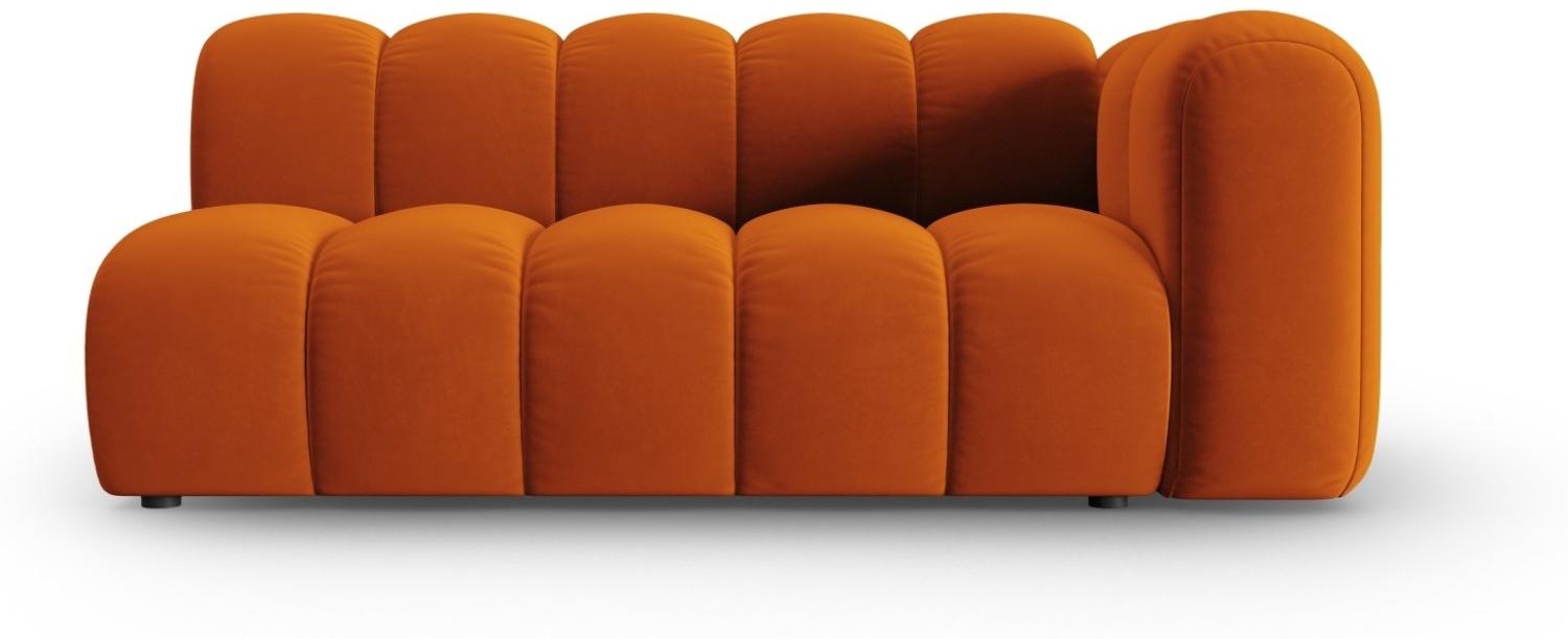 Micadoni Modulares Sofa Lupine 3-Sitzer Rechts Samtstoff Terrakotta Bild 1