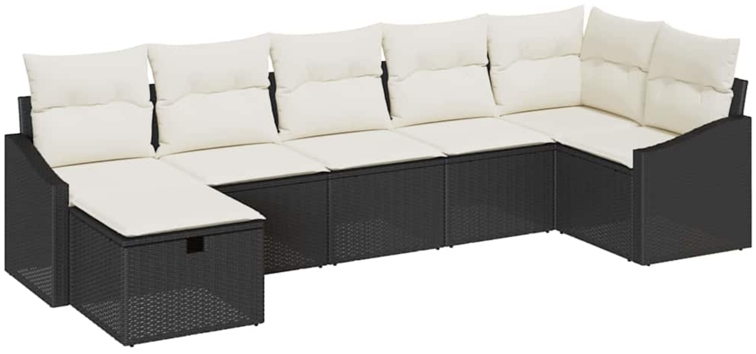 vidaXL Sofa Set mit Kissen 7 pcs Poly-Rattan 3360628 Bild 1