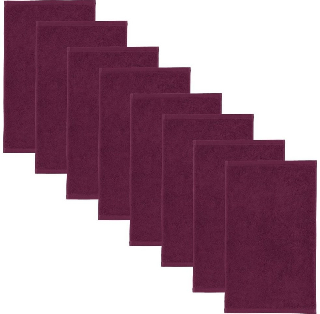 Erwin Müller Gästehandtuch Gästetuch "Heidenheim" 8er-Pack, Frottier (8-St), Walk-Frottier Uni Bild 1