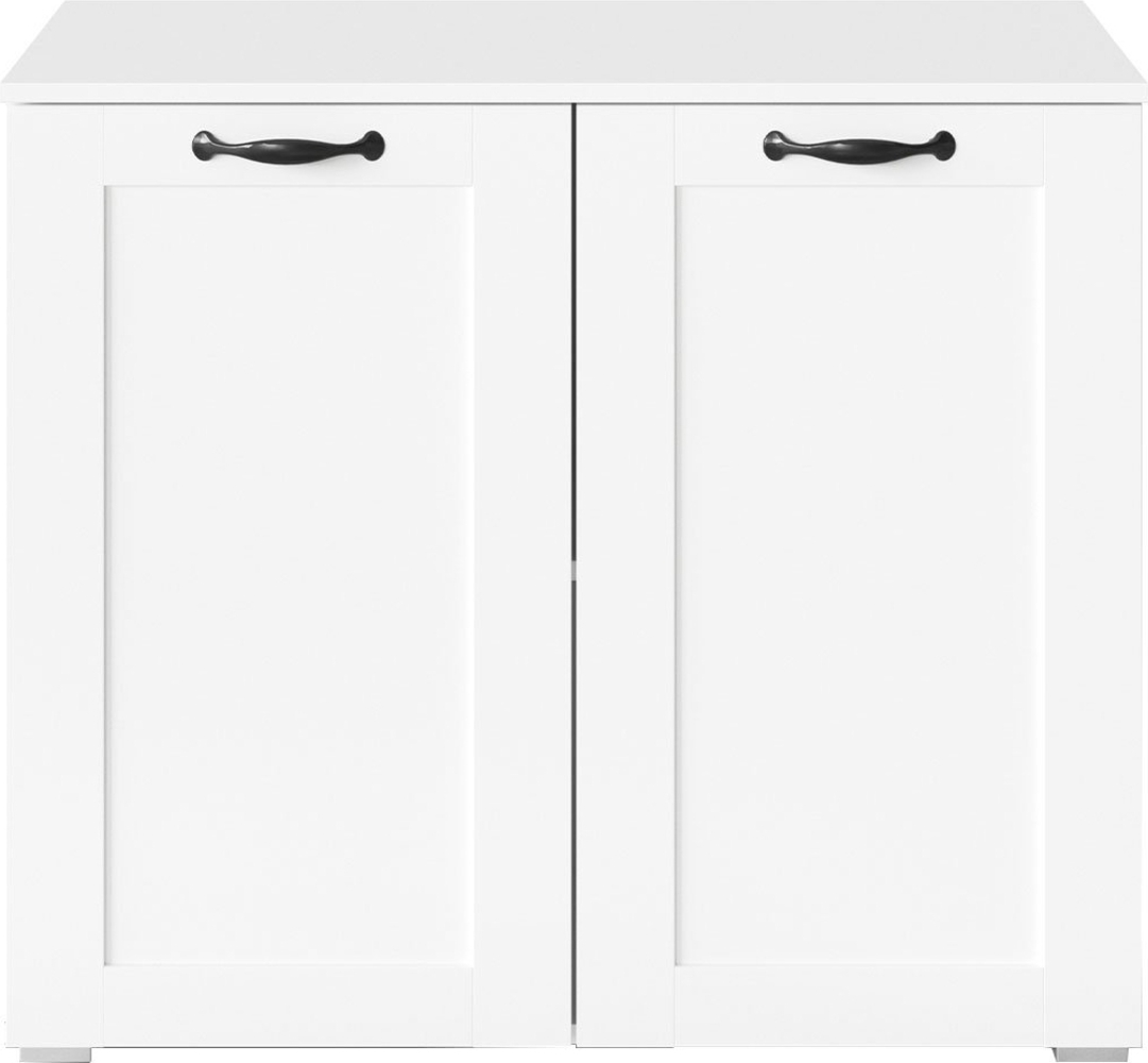Kommode Antigua / Aditio-D, Holzwerkstoff, Weiß, 93 x 81 x 42 cm Bild 1