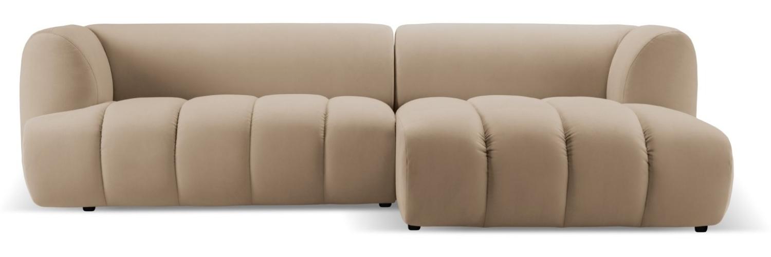 Micadoni Modulares Ecksofa Harry 4-Sitzer Rechts Samtstoff Sand Bild 1