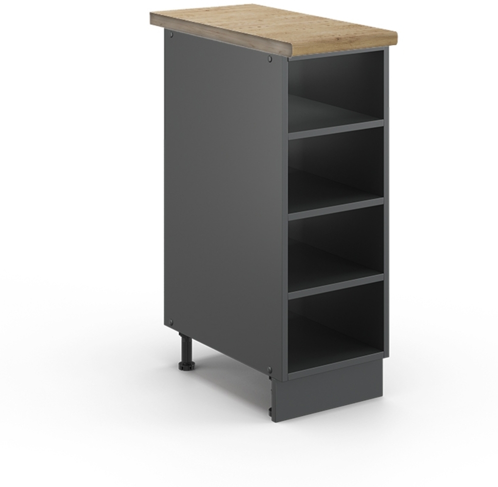 Küchenregal Fame-Line Anthrazit 30 cm , AP Eiche Vicco Bild 1