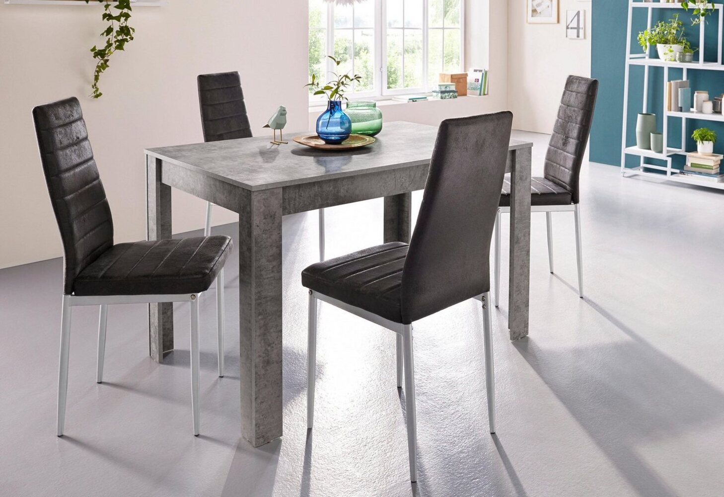 INOSIGN Essgruppe mit Tisch und 4 Stühlen, (Set, 5-tlg), Tischbreite 120 cm Esszimmer Set, Tischgruppe Bild 1