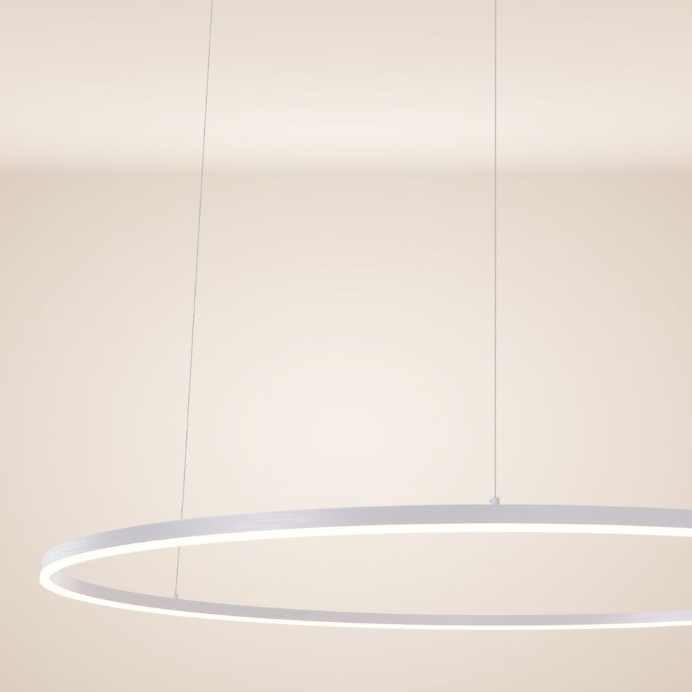 s.luce LED Ring Pendelleuchte rund Direkt oder Indirekt Weiß Ø 150cm Bild 1