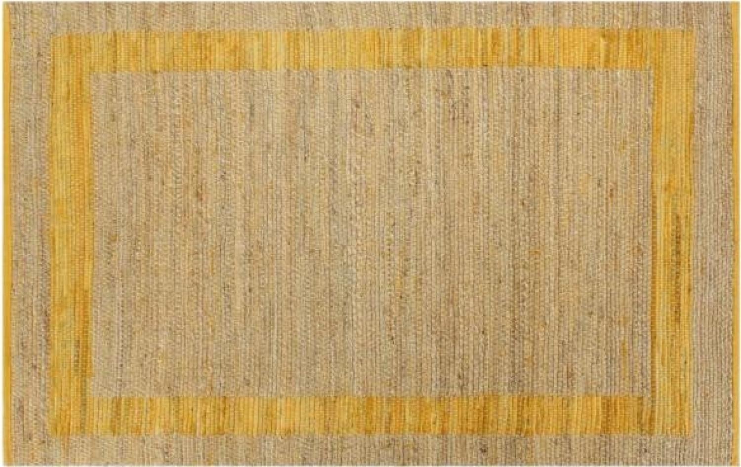 vidaXL Teppich Handgefertigt Jute Gelb 120x180 cm 133732 Bild 1