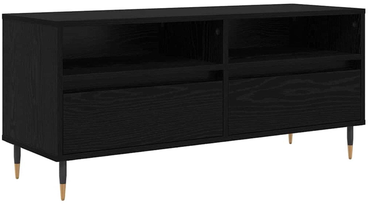 vidaXL TV-Schränk Schwarz Eichen-Optik 100 x 34,5 x 44,5 cm 881779 Bild 1
