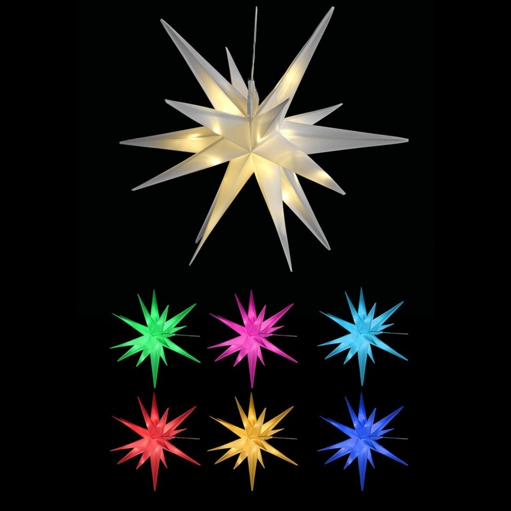 3D LED Stern zum Hängen Weihnachtsbeleuchtung DIA 57cm Außen IP44 Bild 1