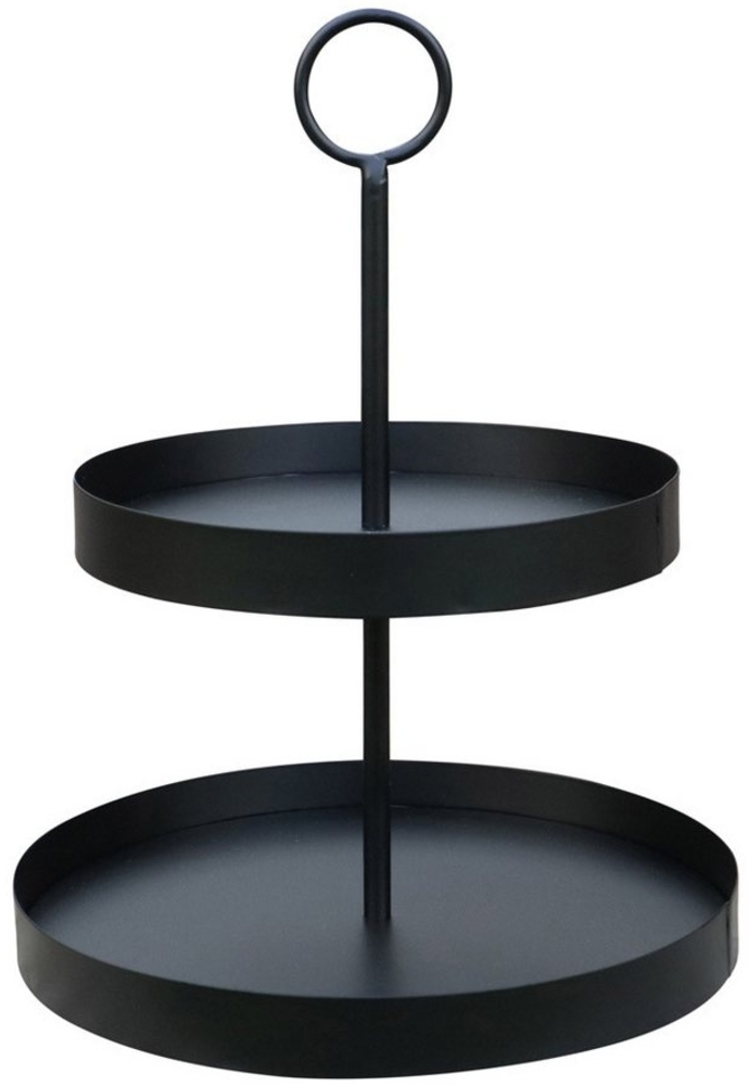 Grafelstein Etagere Etagere LENJA schwarz aus Metall modernes Design 2-stöckige Metalletag Bild 1