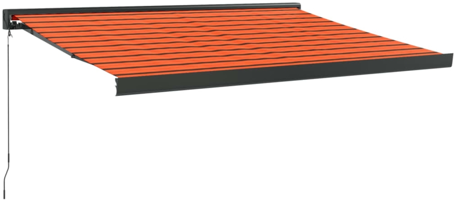 vidaXL Markise Einziehbar Orange und Braun 3x2,5 m Stoff und Aluminium 3154566 Bild 1