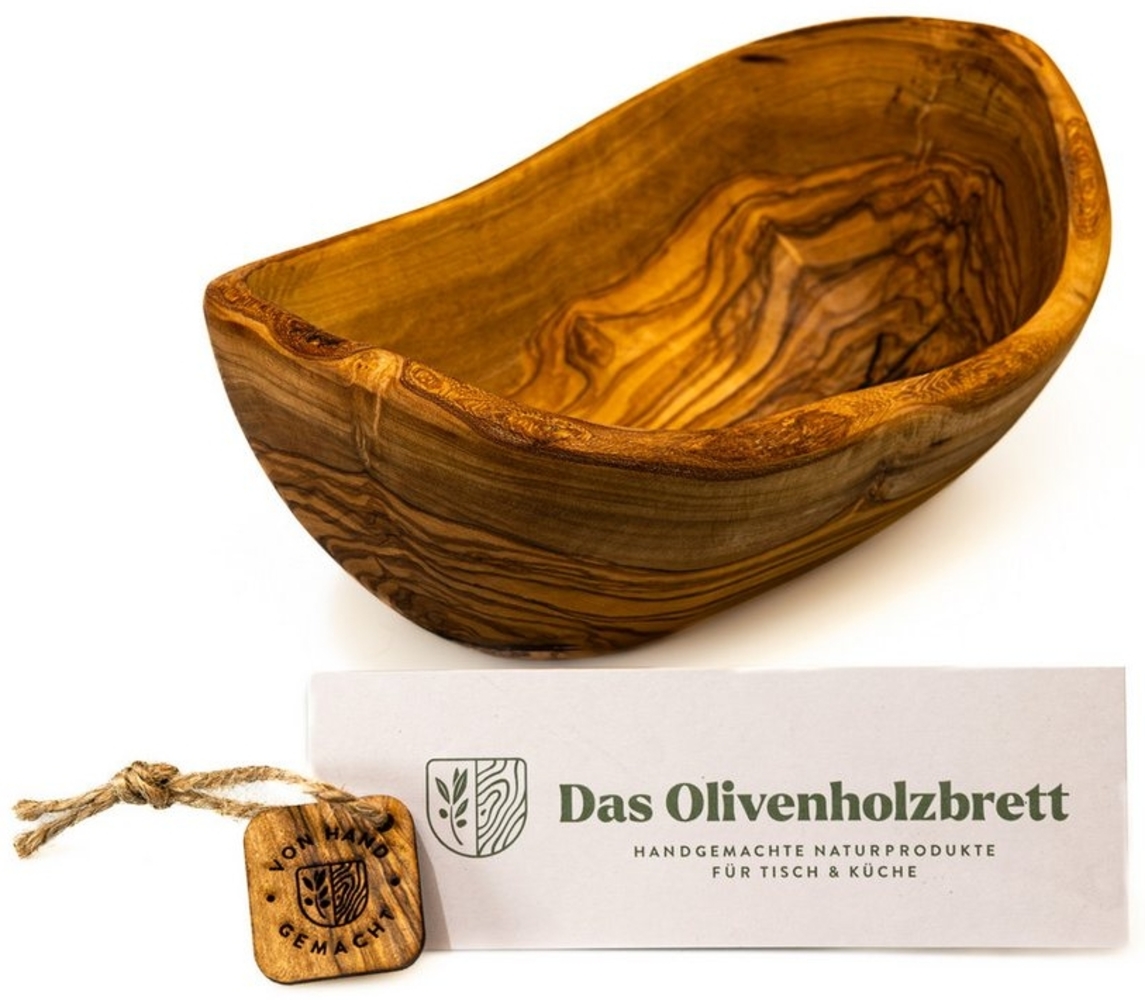 dasOlivenholzbrett Brotschale Baguetteschale aus Olivenholz, mit Naturrand, Olivenholz, (1-tlg) Bild 1
