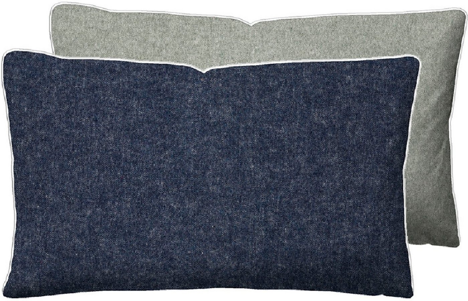 biberna Melange-Flanell Kissenbezug 0840500 MELANGE UNI, marine, 1x 40x60 cm Bild 1