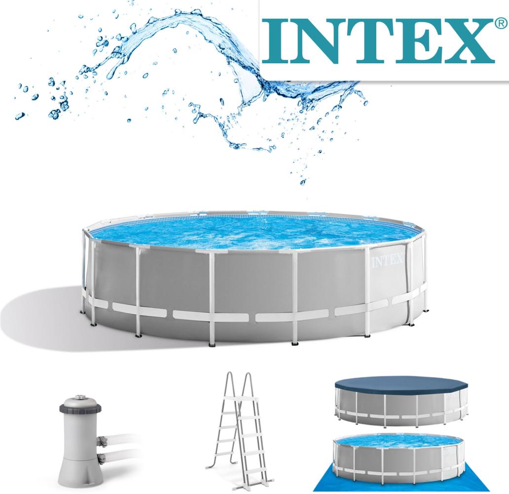 INTEX Prism Frame Pool , 457 x 122 cm, rund Bild 1