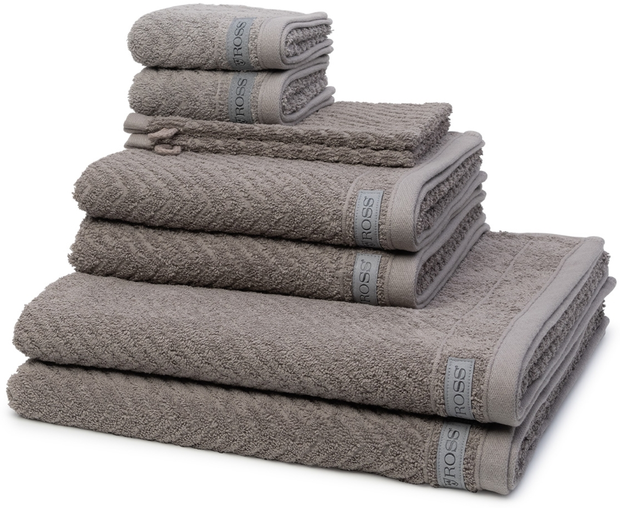 Ross Smart 8 tlg. Frottier-Set - 2 X Handtuch (50 X 100cm), 2 X Duschtuch (70 X 140cm), 2 X Gästetuch (30 X 50cm), 2 X Waschhandschuh (16 X 22cm) - 520 g/m2 - Flanell Bild 1