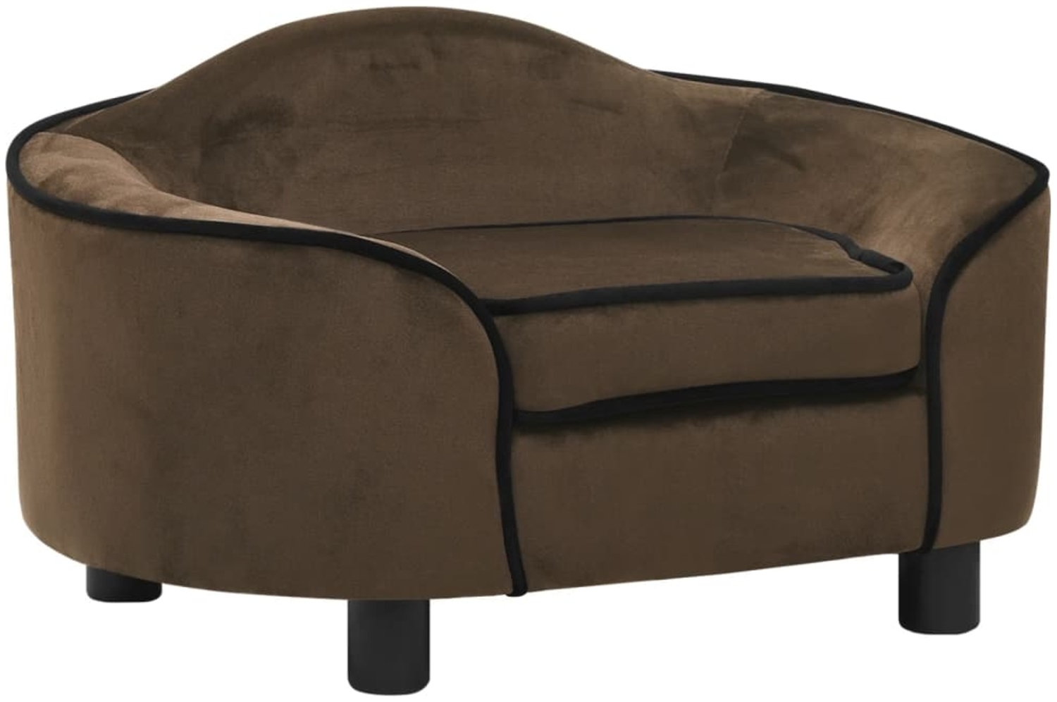 vidaXL Hundesofa Braun 67x47x36 cm Plüsch 171085 Bild 1