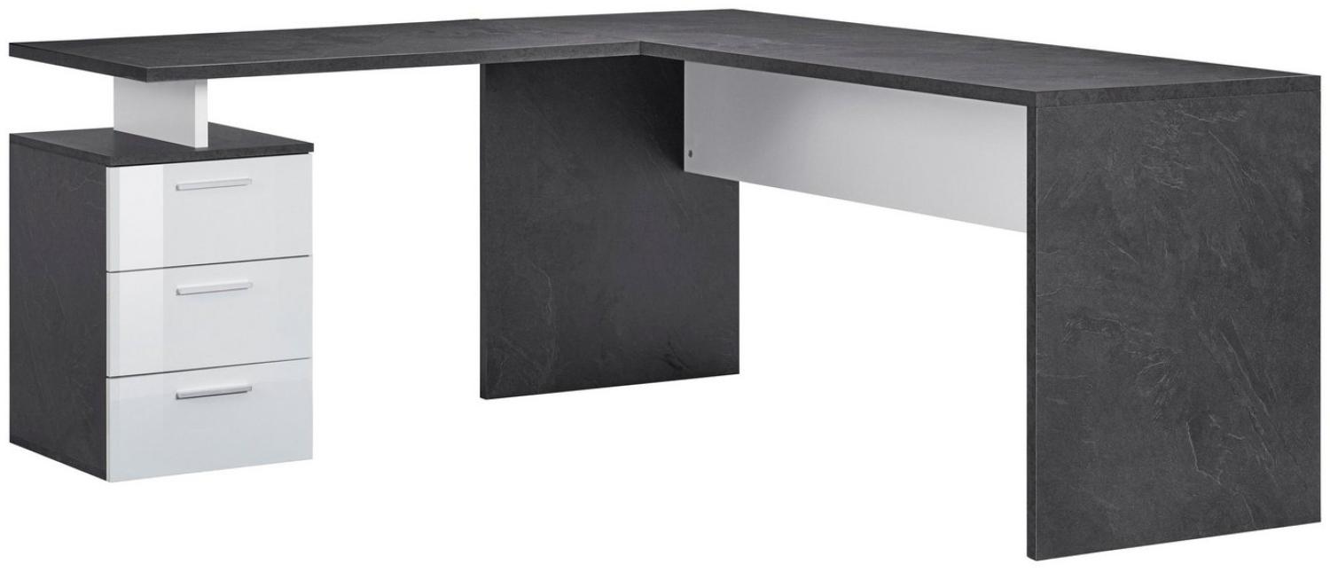 INOSIGN Eckschreibtisch New Selina, Schreibtisch, Schubkästen, mit oder ohne Monitoraufsatz, B 180/160 cm Bild 1