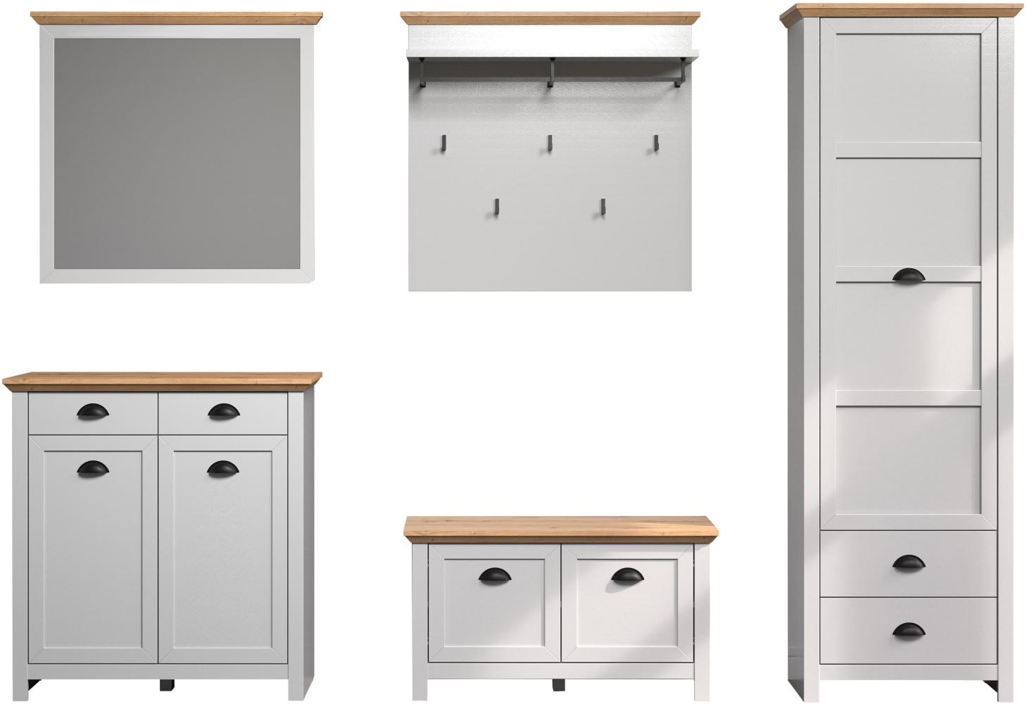 Garderobe Set Landside in grau und Eiche 267 x 201 cm Bild 1